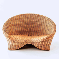 Chaise de méditation artisanale à prix avantageux, en rotin naturel, chaise de jardin en osier tressé pour la pratique du yoga