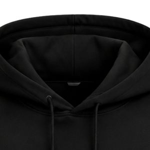 Sudadera con Capucha Negra con Logotipo JJ Bordado, Sudadera de Forro Polar de Manga Larga con Bolsillo Delantero y Capucha Ajustable para Uso Casual - Product Image 2