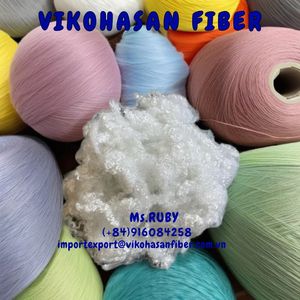 เส้นใยโพลีเอสเตอร์ PSF Vikohasan 100% รีไซเคิล 7D แบบกลวงเชื่อมต่อ GRS/OEKO TEX/ISO-9001 ขนาด 32/38/51/64/76 มม. สำหรับปั่นด้ายคอนกรีต - Product Image 5