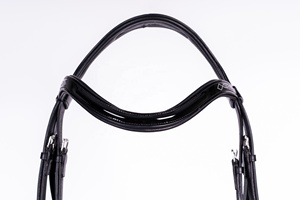Brida de caballo occidental cosida de lujo más vendida, equipo de equitación ecuestre acolchado suave, hebillas de acero inoxidable patentadas para cejas - Product Image 4