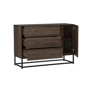 Elegante Aparador Moderno Laminado con Patas Metálicas Serie Capri para Apartamentos Contemporáneos - Product Image 2