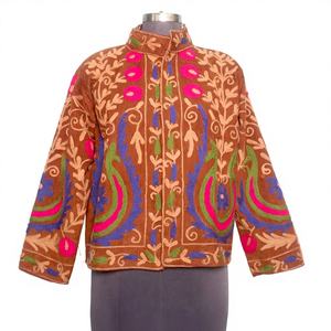 เสื้อแจ็คเก็ตคอตทริส ผ้าฝ้ายปักลาย พรีเมียม ขายส่ง สำหรับเด็กผู้หญิง สไตล์ชาติพันธุ์ ฤดูหนาว ฤดูใบไม้ผลิ แฟชั่น ทันสมัย เสื้อคลุมแบบดั้งเดิม สำหรับผู้หญิง - Product Image 1