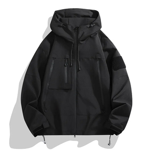 Unisex Coated Waterproof Windproof Thin Quick Dry <b>Racer</b> <b>Jacket</b>-Streetwear Style Front Logo OEM Gym Wear High Quality New Design - Product Image 1