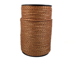 4mm Round <b>Braided</b> Leather Cords Genuine Leather Cords in whole sale price Jewelry <b>accessories</b> for making DIY craft - Product Image 1