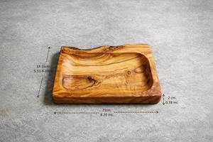 High Demand Rustic Olive Wood Tray <b>Small</b> Handcrafted Serving Tray for Snacks Coffee & Tea At bulk Export Price - Product Image 6