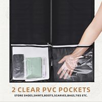 Housse de costume non tissée 42x40 pouces avec fenêtre transparente supérieure, poignée inférieure, anti-poussière, vente en gros, logo personnalisé OEM, sac de voyage pour costume