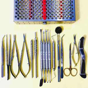 Kit de Cirugía Oral Periodontal Manual de Metal, Set de Instrumentos Quirúrgicos Mucogingivales y Periósteicos Dentales, Herramientas Quirúrgicas CE - Product Image 1