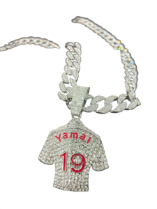 Colgante de Plata 925 de Lujo con Incrustaciones de Diamantes, Corte Redondo Micro Pavé, Unisex, para Uso Diario, en Venta - Product Image 1