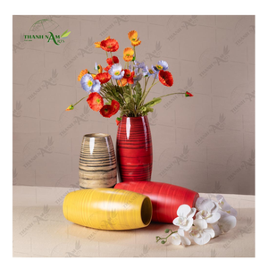 Jarrón de Mesa Art Deco Enrollado de Bambú Hecho a Mano y Personalizable - Material Natural Ecológico Decoración Duradera Thanh Nam Arts JSC - Product Image 1