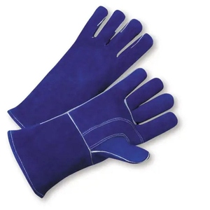 Gants de soudure en cuir de vachette de qualité supérieure, résistants aux flammes, pour travaux lourds, lutte contre les incendies, construction, barbecue - Product Image 1
