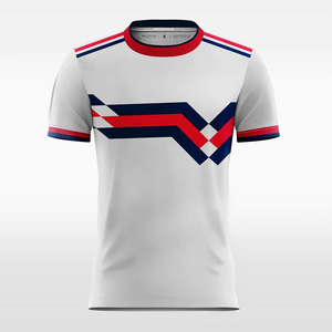 Football Jersey New <b>Model</b> Digital Print White Red Adult Football Uniform Soccer Kits Men Polyester Quick Dry Sleeveless Custom - Product Image 1