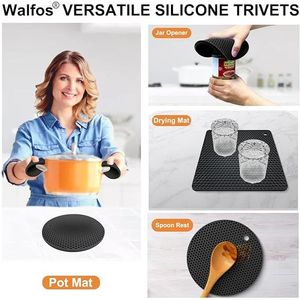 Sottopentola in Silicone Resistente al Calore, Antiscivolo, Multiuso per Pentole, Piatti Caldi, Barattoli e Forni - Product Image 3