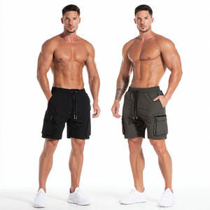 Shorts de sport double couche pour homme, taille à cordon, athlétiques, 2 en 1, 100% polyester - Product Image 4