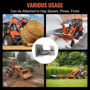 Piastra di attacco rapido per skid steer, spessore 1/4 di pollice, ricevitore attacco da 2,28 pollici, capacità 3000 libbre, caricatore a attacco rapido da 3000 libbre - Product Image 6