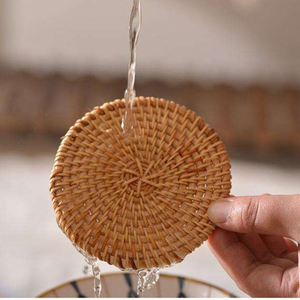 Assiette en osier tressé à la main de qualité supérieure, motif floral, décoration de fête et cadeau, produit durable pour la maison, Vietnam - Product Image 5