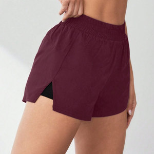 Shorts deportivos OEM de tela acanalada para mujer, proveedor al por mayor de pantalones cortos de yoga. - Product Image 3