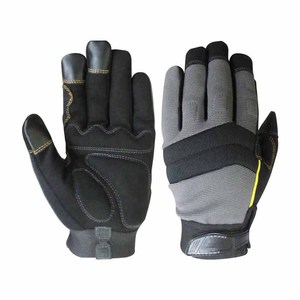 Gants de travail mécaniques anti-vibrations à écran tactile, gants de travail en cuir de qualité supérieure, gants de travail industriels pour la construction, gants de mécanicien - Product Image 1
