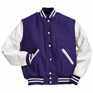 Wholesale Varsity <b>Jacket</b> Sleeves Baseball <b>Jackets</b> Stripe Rib Letterman Hoodie Multicolor Wool Body <b>Leather</b> for <b>Mens</b> - Product Image 6