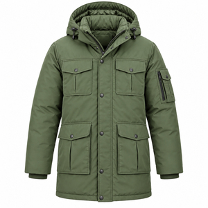 Parka Larga de Invierno para Hombre, Talla Grande, Impermeable, Cortavientos, con Capucha Ajustable, Gruesa y Cálida, de la Mejor Calidad - Product Image 3