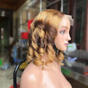 สินค้าขายดี ผลิตภัณฑ์ผมแท้ วิกผมบ๊อบ ผมแท้หยิกฟู วิกผมหน้าผากลูกไม้ ผมแท้เวียดนาม - Product Image 5