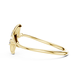 Anillo de Diamantes de Oro Sólido de 14k para Mujer, Corte Brillante Redondo, Anillo de Compromiso Clásico, Apilable, Diseño Minimalista, para Regalo - Product Image 2