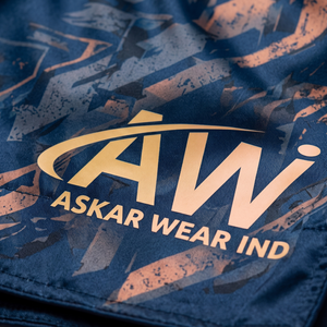 Shorts de boxe Askar vert avec ceinture dorée, sérigraphie, coupe ample, unisexe, 100 % polyester, légers, pour arts martiaux - Product Image 4