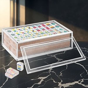 Fichas de Mahjong Americanas con Diseño Floral en Caja de Acrílico, Personalizables - Product Image 4