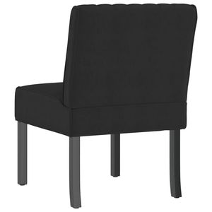 Sedia pantofola in velluto nero per soggiorno - Product Image 5
