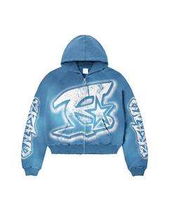 Multi Color Brand <b>Spray</b> <b>Paint</b> Zip Up Hoodie & Pants Set | Oversized Graffiti Streetwear Tracksuit - Product Image 3