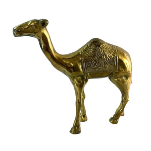 Figura de Camello de Latón Hecha a Mano, Escultura Decorativa de Dromedario, Estatua de Animal del Desierto Grabada en Metal, Adorno de Lujo para el Hogar - Product Image 6