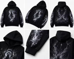 Sudadera con Capucha Unisex Negra con Estampado 3D de Apocalipsis Espacial, Sudadera de Manga Larga, Estilo Urbano, Chaqueta de Cosplay - Product Image 5