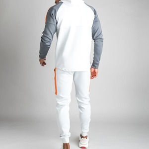 Ensemble de survêtement à capuche pour homme, noir et bleu, à blocs de couleur, manches longues, avec cordon de serrage, style sportif décontracté, coupe régulière, poches latérales, pour l'automne - Product Image 6