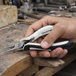 Pince à bec rond professionnel 115 mm en acier inoxydable de haute qualité pour la fabrication de bijoux de précision, vente en gros OEM - Product Image 4