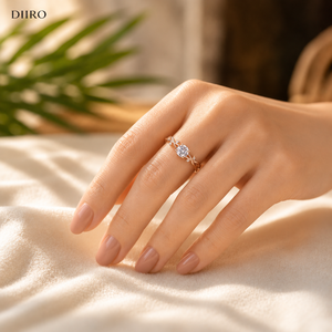 Bague de mariage pour femme en or rose plaqué, diamant taille brillant rond, moissanite, alliance torsadée de promesse - Product Image 6
