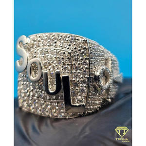 Anillo de Plata de Ley 925 con Moissanita y Diamantes, Tono Plateado, Joyería de Alta Gama para Compradores Mayoristas - Product Image 6