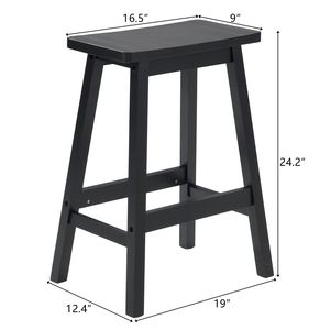 2 sgabelli da bar moderni neri con seduta in legno di pino e struttura in metallo di alta qualità per cucina e bar domestico - Product Image 6