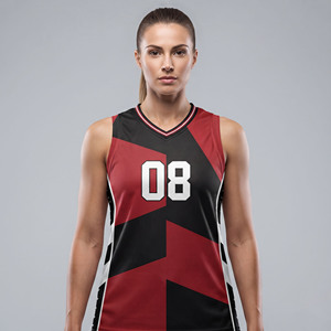 Maillot de basketball sans manches pour femme, col en V, vente en gros - Product Image 1