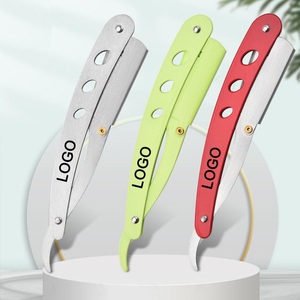 Barber Shaving Pocket Knife Straight Edge <b>Razor</b> Safety with Replaceable Blades Black Gold Professional Straight <b>Razor</b> for <b>Men</b> - Product Image 3