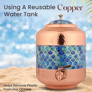 Cognac Copper Water Dispenser Premium Shade Copper Water Dispenser Smooth Finish Custom Factory Use Copper Water Dispenser - Product Image 4