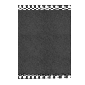 Export Quality Solid Grey Color Cotton Throw <b>Blanket</b> With Tassels Design Eco Friendly Custom Throw All Season Use. - Product Image 3