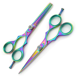 Barber scissor kit Professional <b>Top</b> High Quality Barber Salon Hairdressing Scissor Hair Cutting Thinning <b>Shears</b> Set For Men - Product Image 4