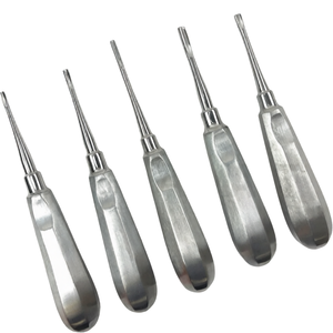 ชุดอุปกรณ์ถอนฟัน 5 ชิ้น รุ่น 301 34 34S 46 81 สำหรับยกโคนรากฟัน วัสดุสแตนเลส - Product Image 1