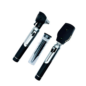 Ensemble d'instruments de diagnostic ORL à fibre optique avec poignée à batterie pour cliniques, outils chirurgicaux personnalisés, fabricant en gros - Product Image 2