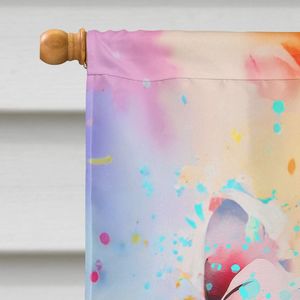 Grand Polyester Multicolore Westie Hippie Dawg Maison Drapeau Porche Manches Pôle Décoratif Cour Bannière Oeuvre Tenture Murale - Product Image 3