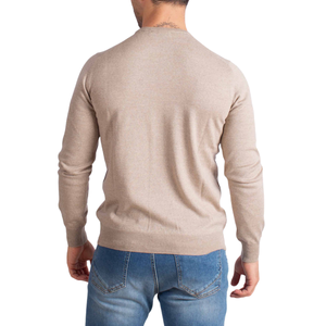 Pull en maille à col rond pour homme, manches longues, uni, doux, chaud, décontracté, hiver, personnalisé, 100% coton, coupe classique, léger - Product Image 2