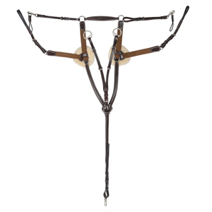 Polo Breastplate Genuine Leather Padded Adjustable Equestrian Tack Durable Control Riding Support Comfortable Training Outdoor - Product Image 4
