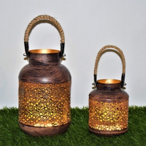 Elegante Farolillo Metálico, Portavelas, Portavelas para Velas de Té, Portavelas LED Navideño Único, Ecológico, Resistente al Calor, Decorativo - Product Image 5