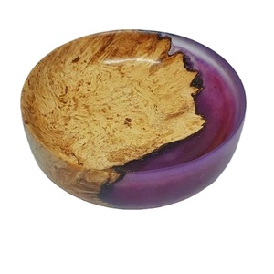 Cuenco de madera y resina epoxi púrpura hecho a medida Mejor precio Tamaño en línea Personalizado Hecho EN LA India para fiestas - Product Image 1