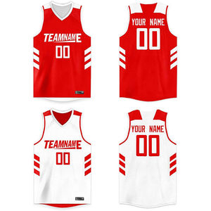 Uniforme de baloncesto reversible con estampado por transferencia térmica al por mayor, conjunto de pantalones cortos de malla para deportes de equipo, logotipo personalizado, ropa de equipo, tallas grandes - Product Image 2