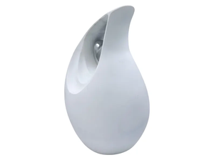 Urne funéraire en forme de goutte d'eau pour cendres humaines, urne commémorative en céramique blanche avec insert en forme de cœur, décoration pour commémoration funéraire - Product Image 2